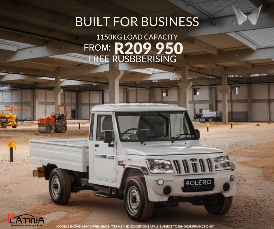 Bolero image from Mahindra Rustenburg